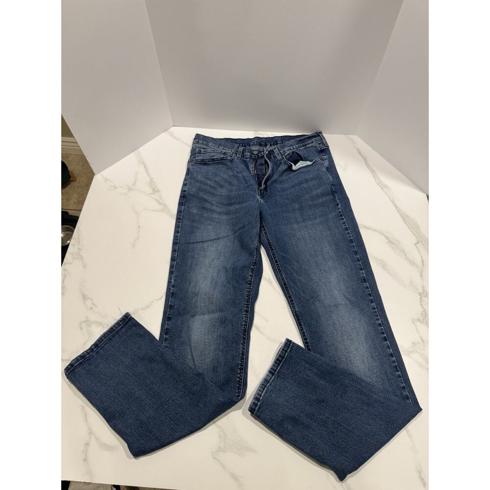 Levis 501 Mens Dark Blue Wash Denim Original Fit Jeans Sz 34x36
